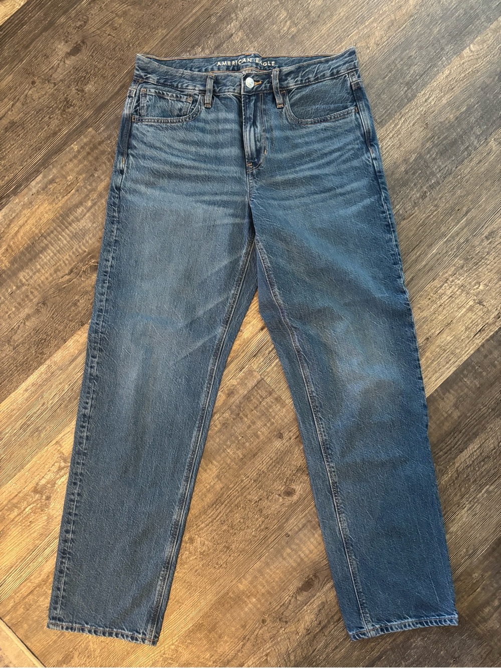 American Eagle Outfitters Women’s Dark Blue Straight Leg Jeans